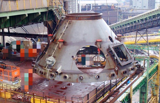 Refractory construction process for hearth and top of blast furnace
